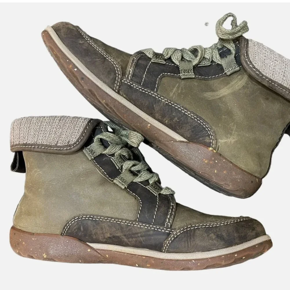 Chaco Barbary Ivy Leather Wool Collar Lace Up Outdoor Boots Women’s 6.5